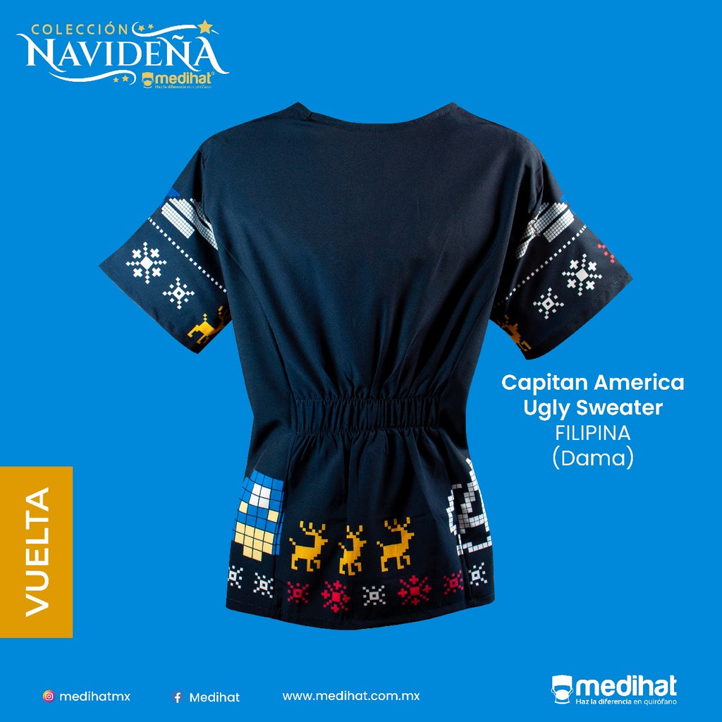 Filipina Ugly sweater Capitán América Navidad (6876565733509)