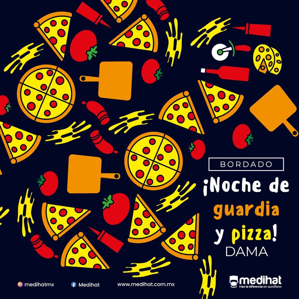 Noche de guardia y pizza bordado (6794331095173)